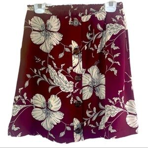 VINTAGE 🧚‍♀️ Les amis floral/leaf mini skirt size M